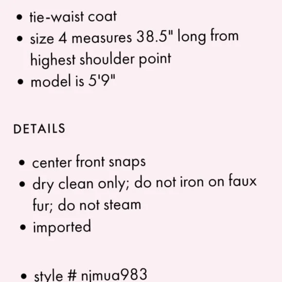 Kate Spade Fur Trim Wrap Coat - Picture 9 of 10